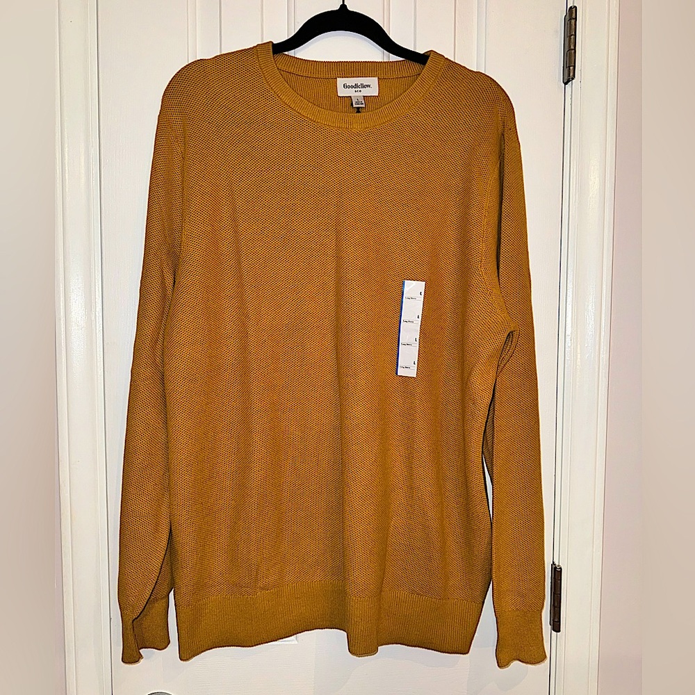 Goodfellow & Co. Long sleeve sweater in chestnut gold new with tags size large